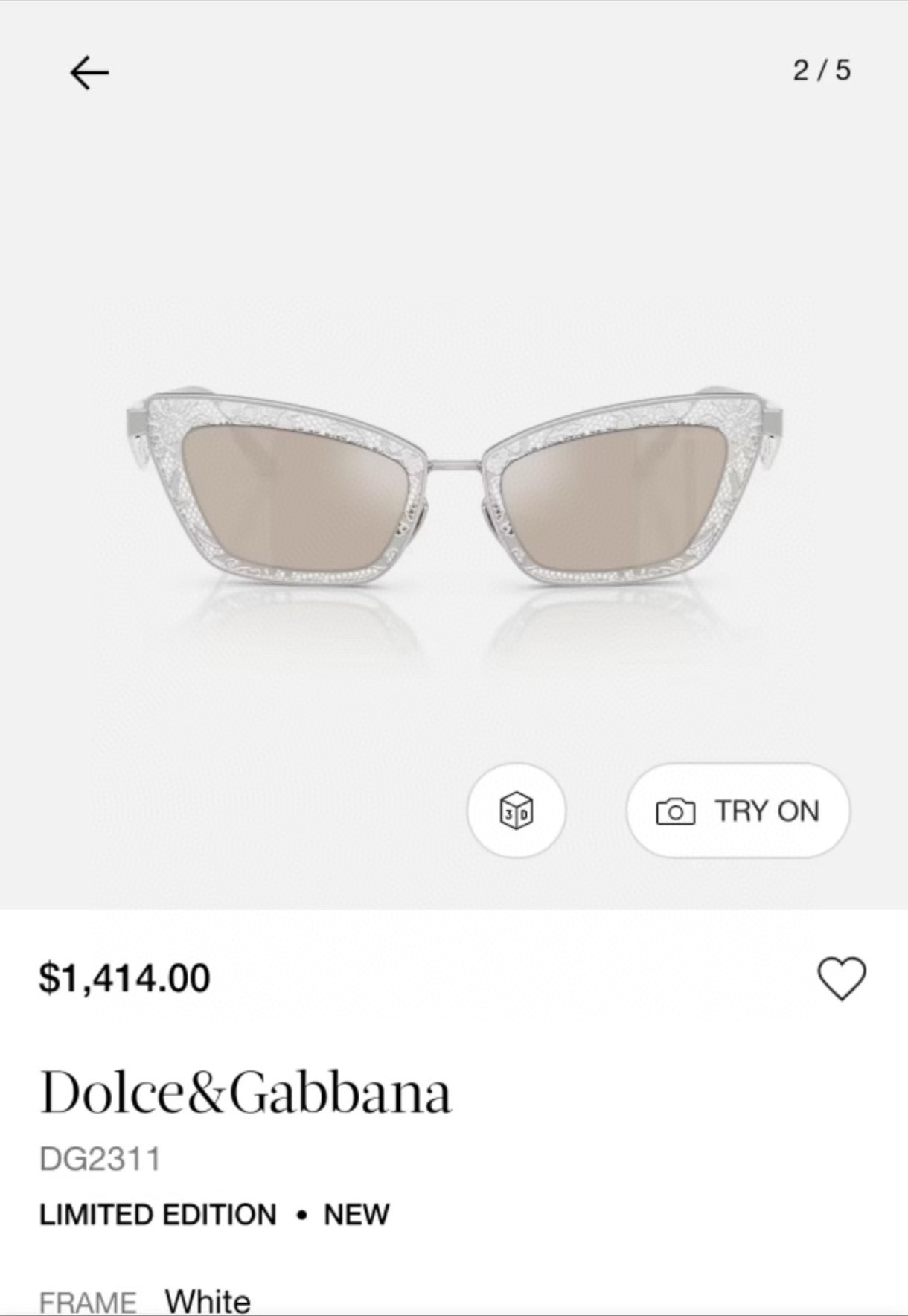  DOLCE & GABBAN*
MODEL：DG2311
SIZE51口20-145
