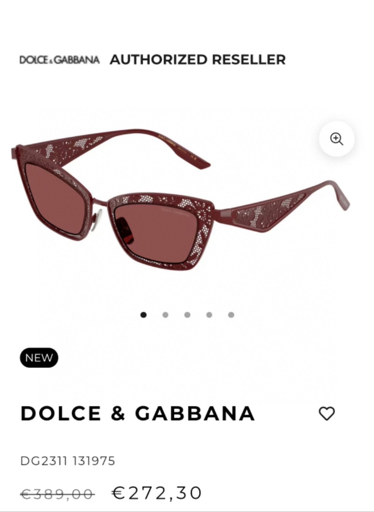  DOLCE & GABBAN*
MODEL：DG2311
SIZE51口20-145

