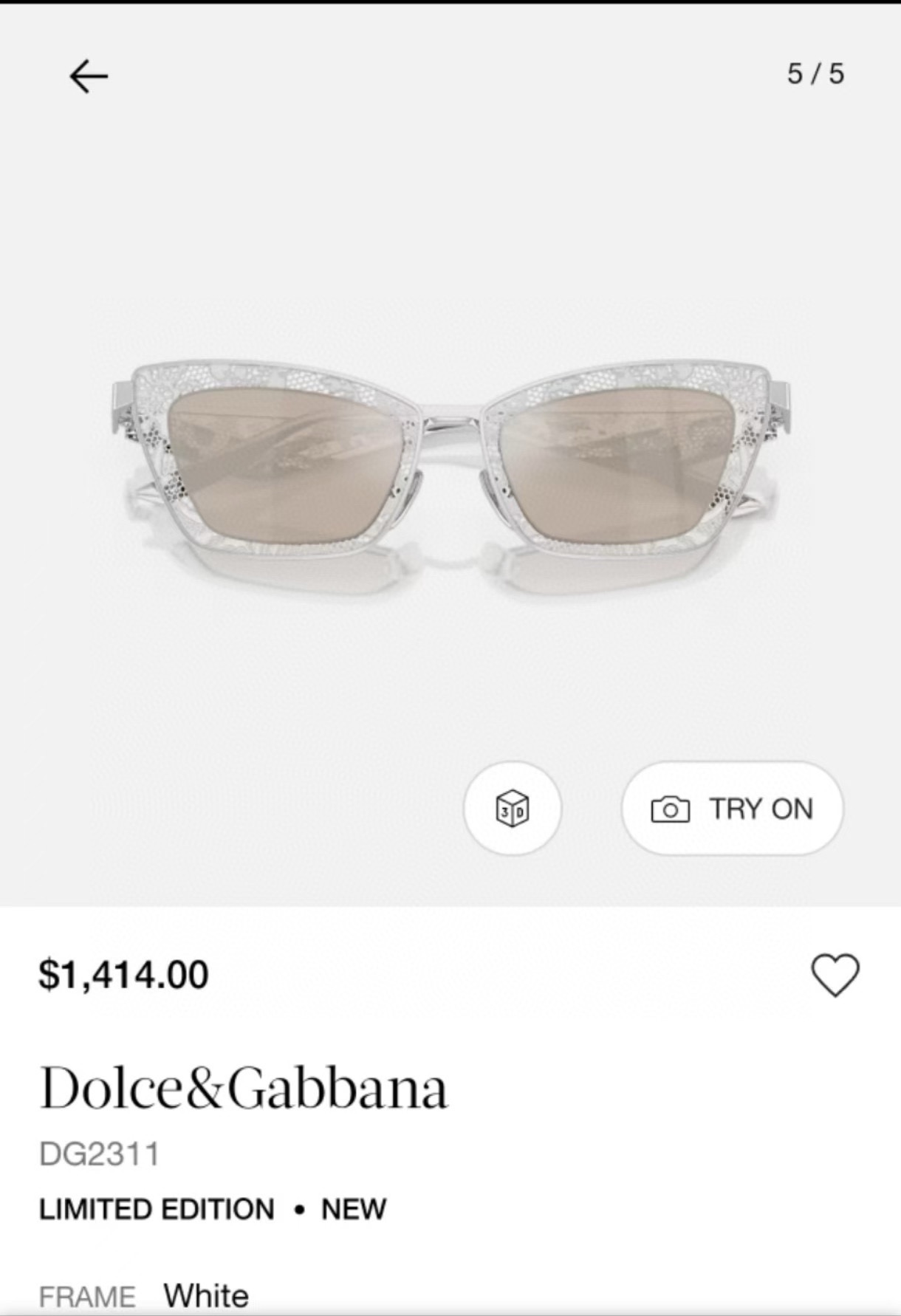  DOLCE & GABBAN*
MODEL：DG2311
SIZE51口20-145
