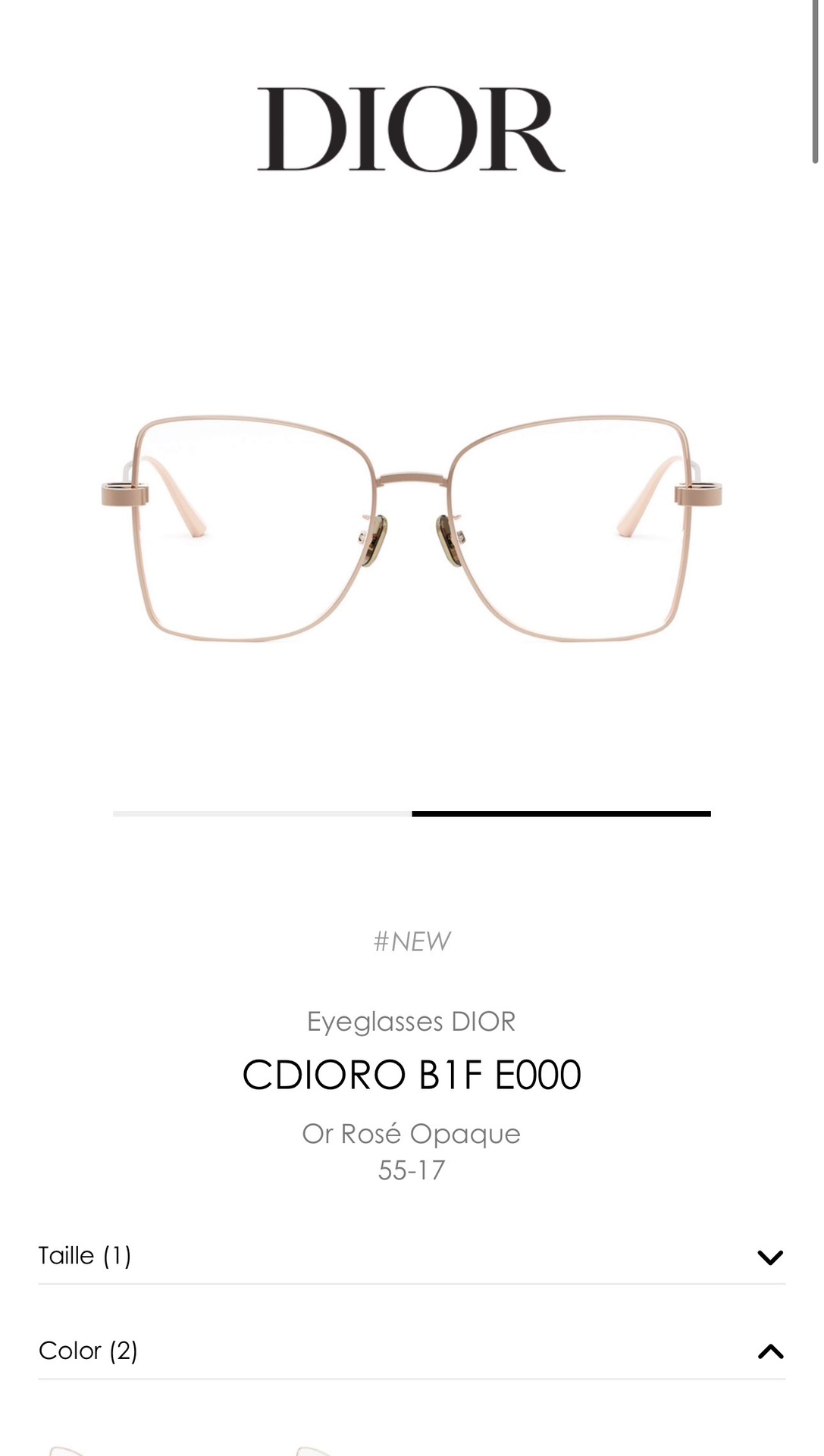  DIOR
MOD：CDiorB1F
Size：55口17 140
