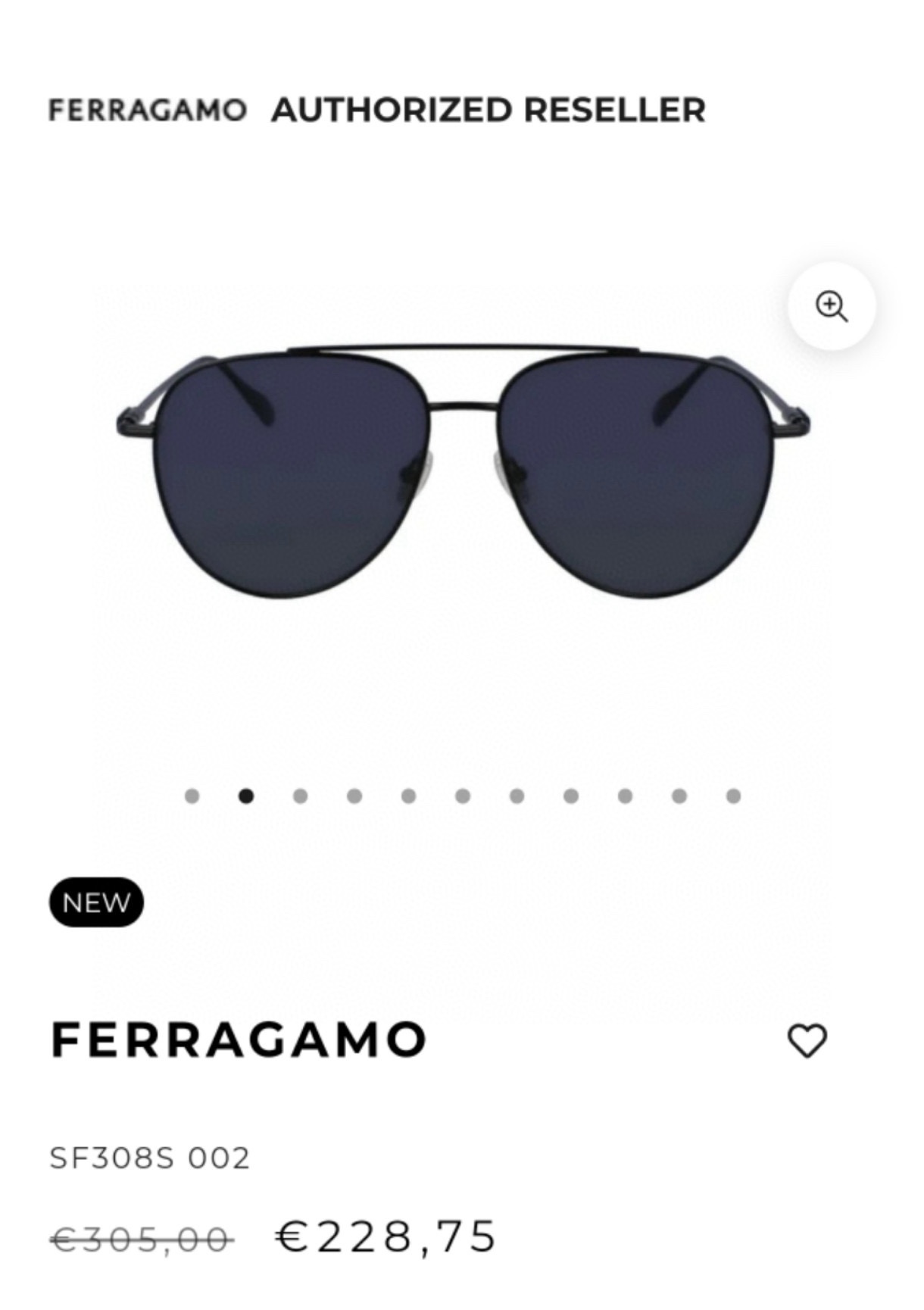  Salvatore ferragam* 
MODEL：SF308S
SIZE：58口15-140
