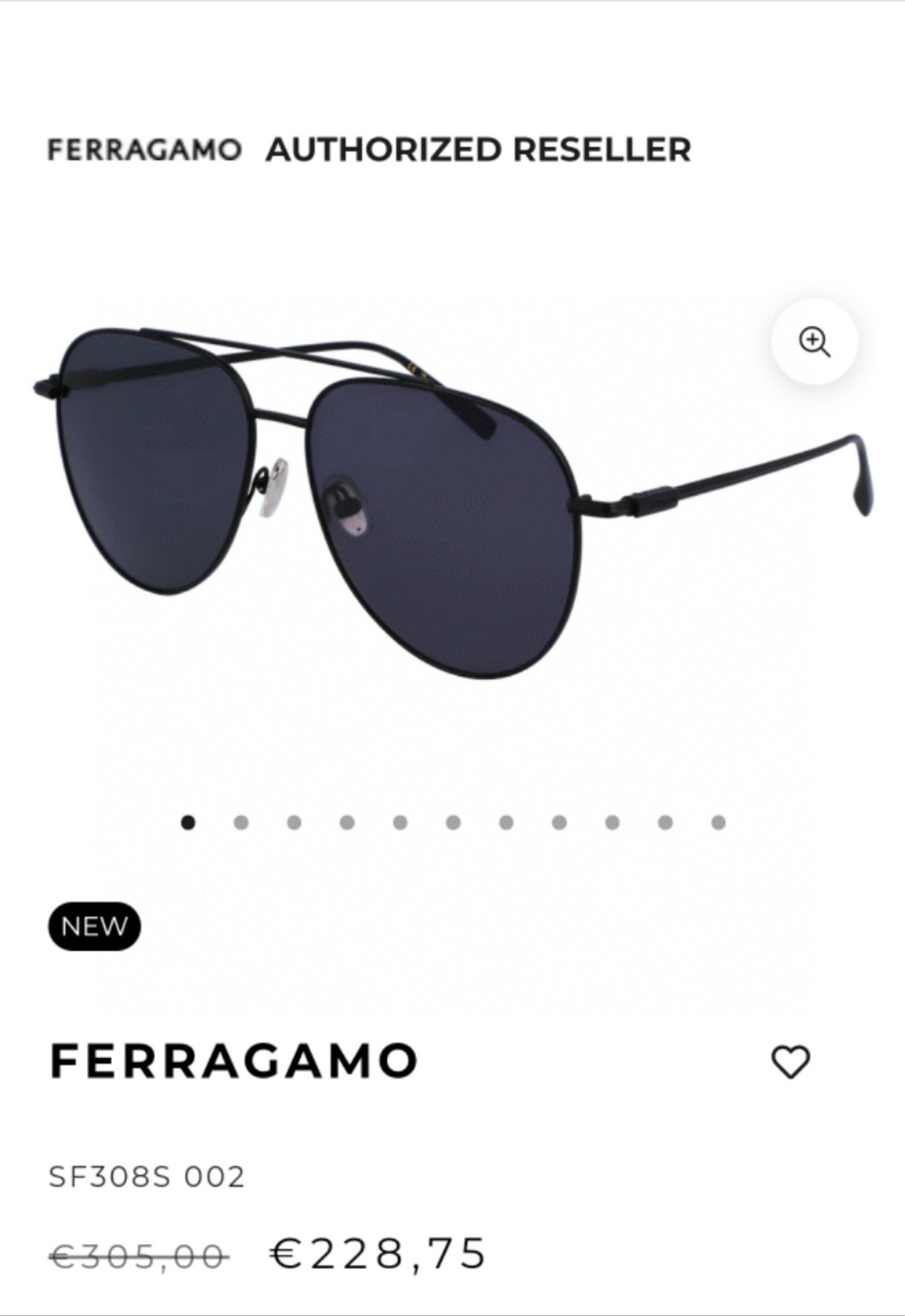  Salvatore ferragam* 
MODEL：SF308S
SIZE：58口15-140
