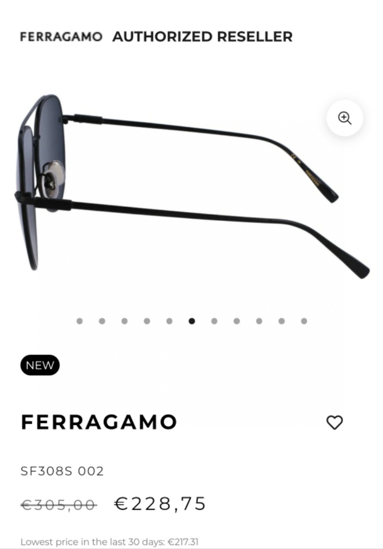  Salvatore ferragam* 
MODEL：SF308S
SIZE：58口15-140
