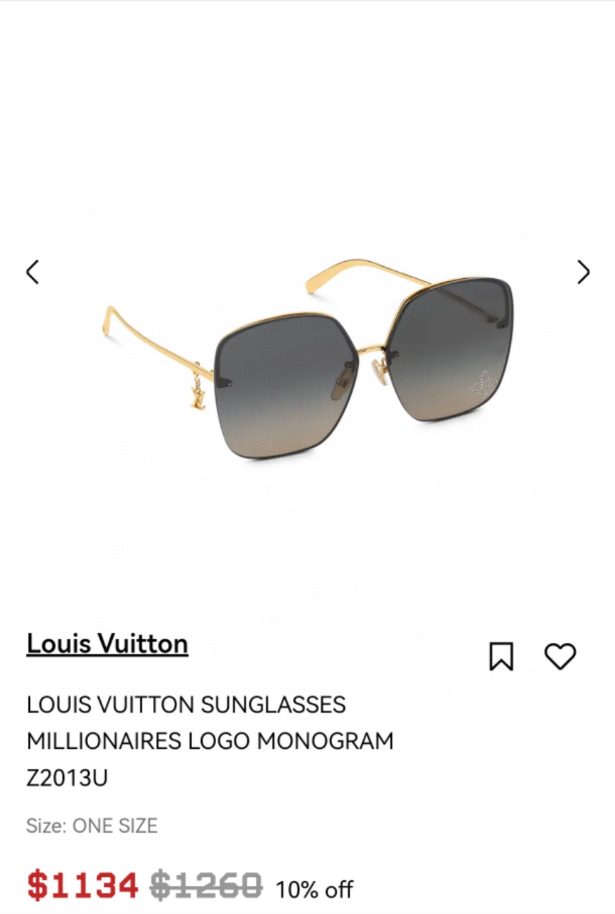  LOUIS VUITTO*
MODEL：Z2014U
SIZE：63口17-142
