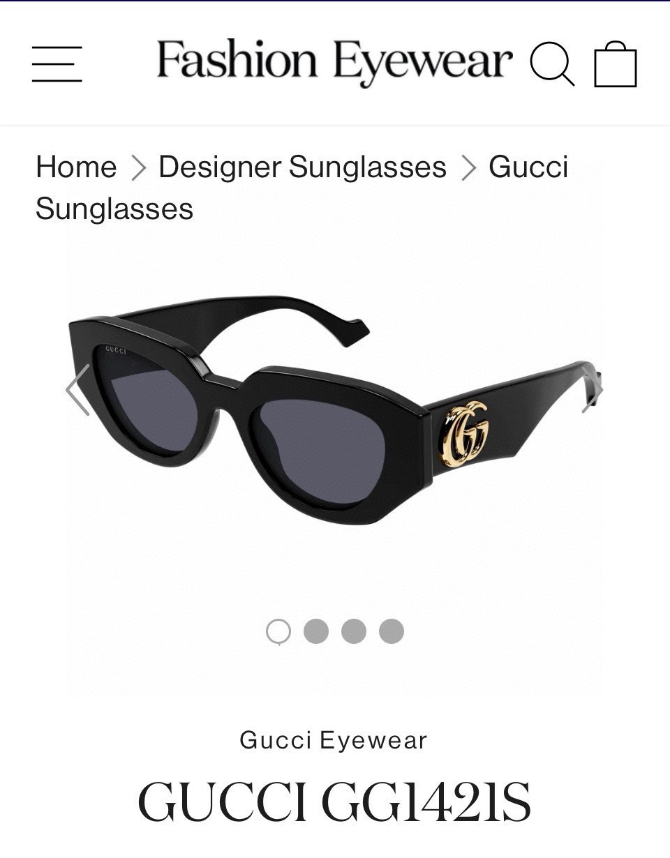  GUCCI
MOD：GG1421S
Size：52口20 145
