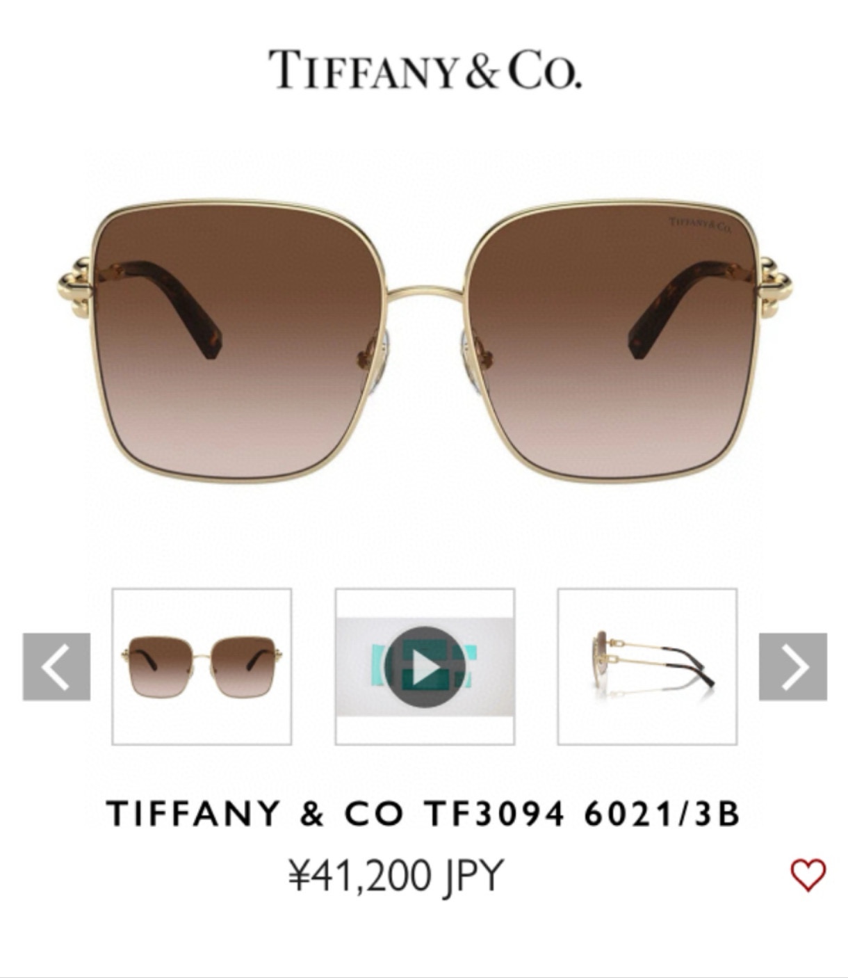 TIFFANY & CO.
MODELTF3094
Size：50口24 140
