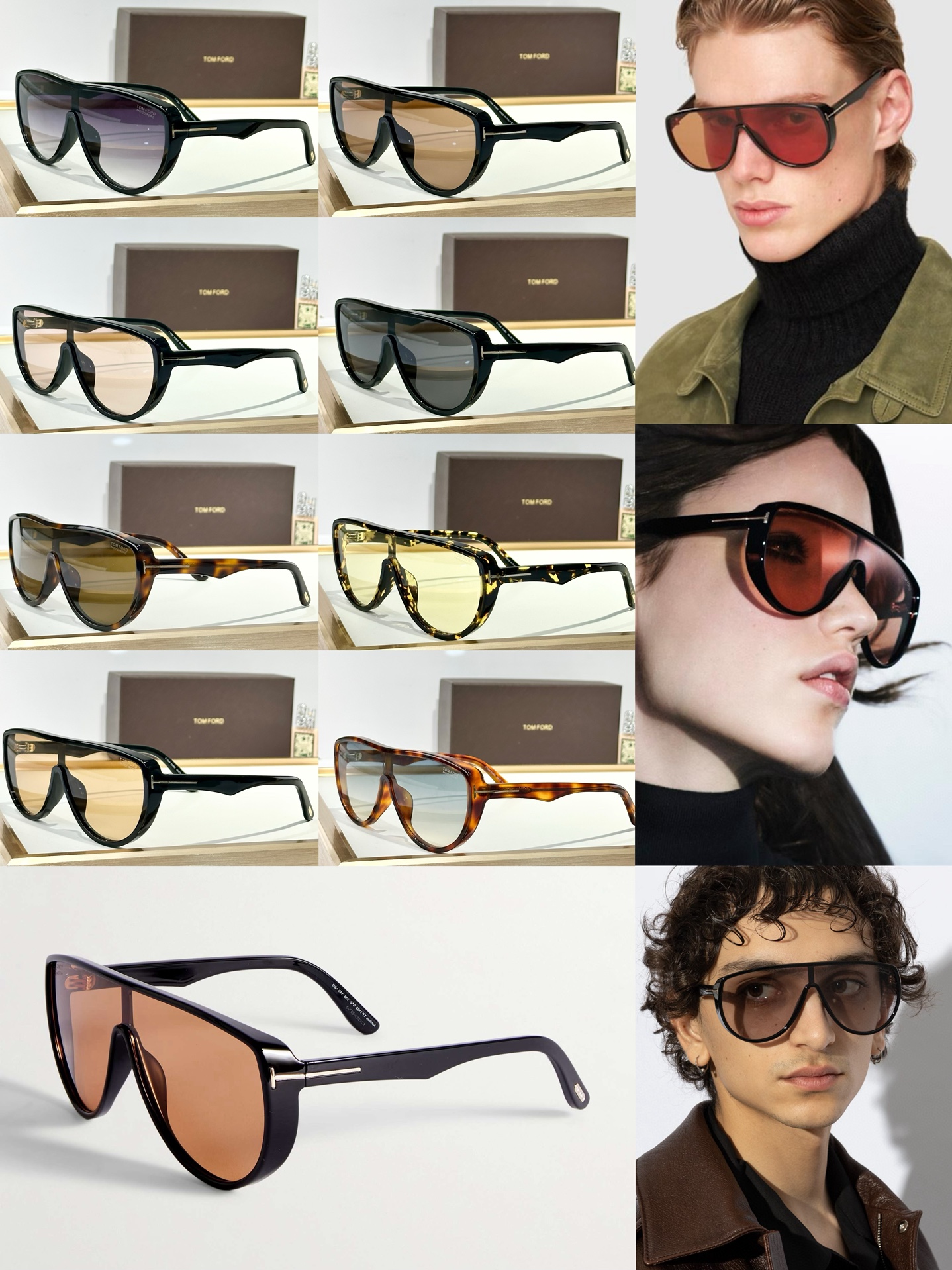 Tom Ford FT1182 Shield Sunglasses | 100% UV Protection, Stylish Design