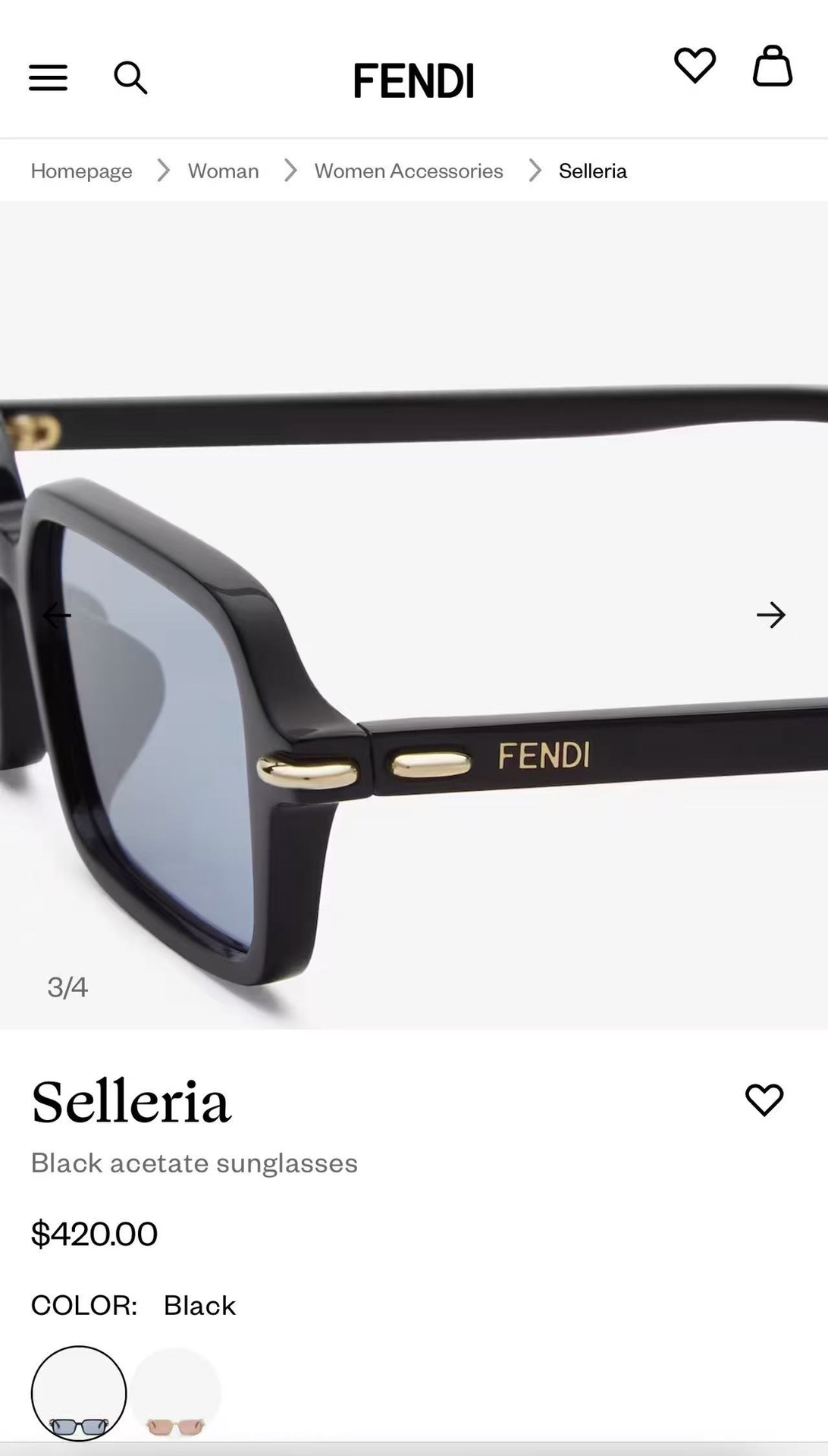  FENDI
MOD：FE40174I
Size：51口17 140
