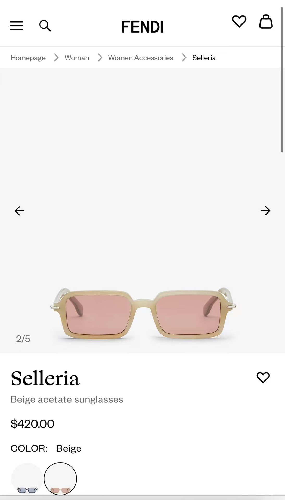  FENDI
MOD：FE40174I
Size：51口17 140
