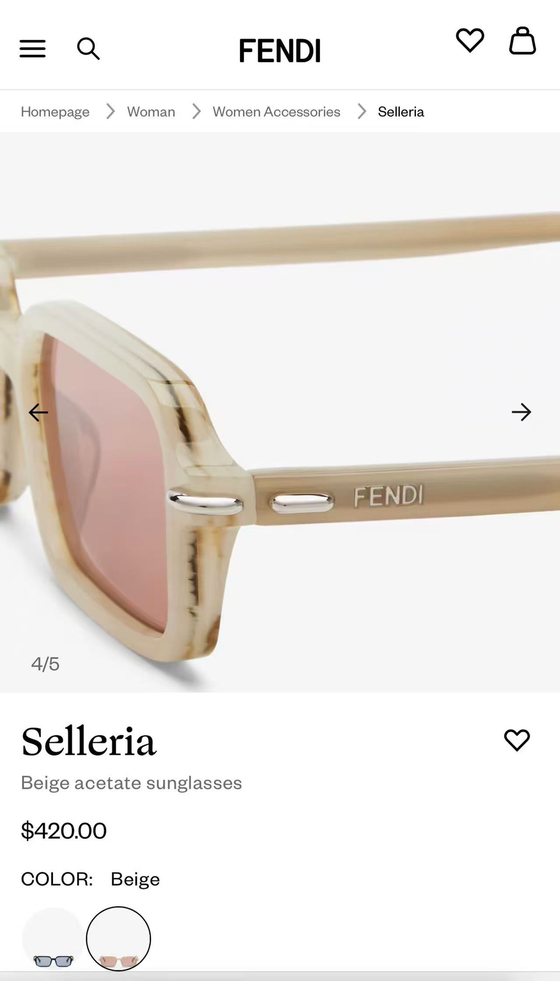  FENDI
MOD：FE40174I
Size：51口17 140
