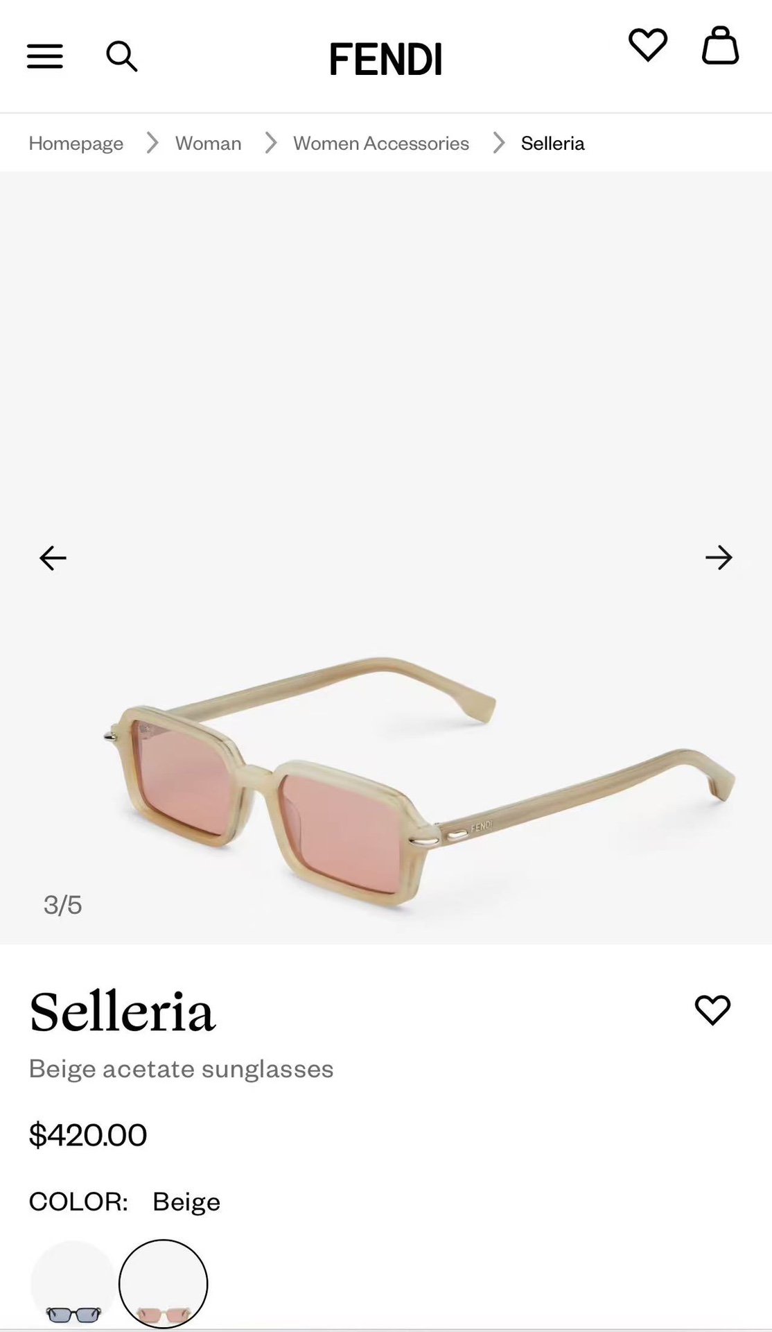  FENDI
MOD：FE40174I
Size：51口17 140
