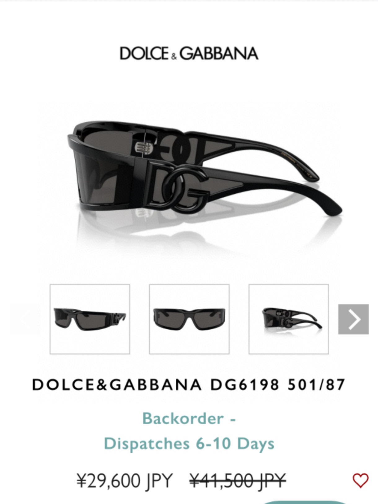  DOLCE & GABBAN*
MODEL：DG6198
SIZE63口16-130
