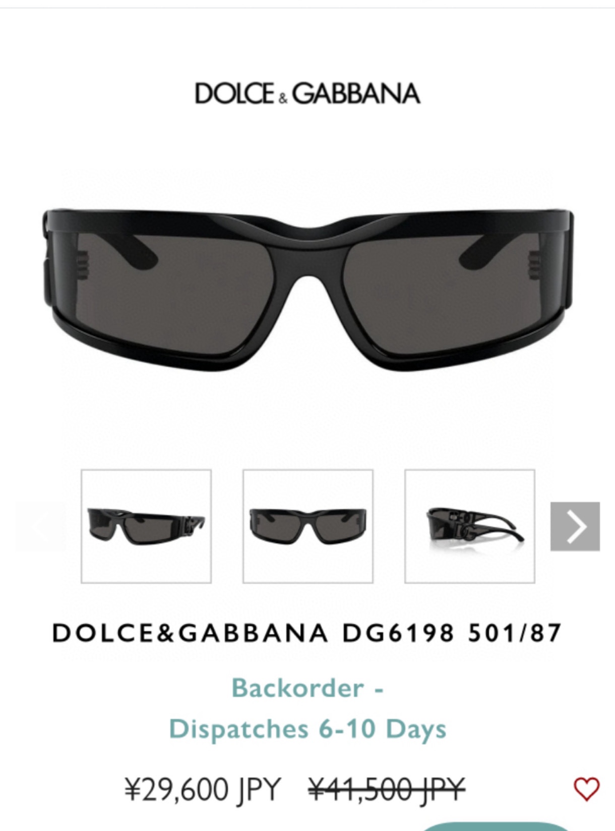  DOLCE & GABBAN*
MODEL：DG6198
SIZE63口16-130
