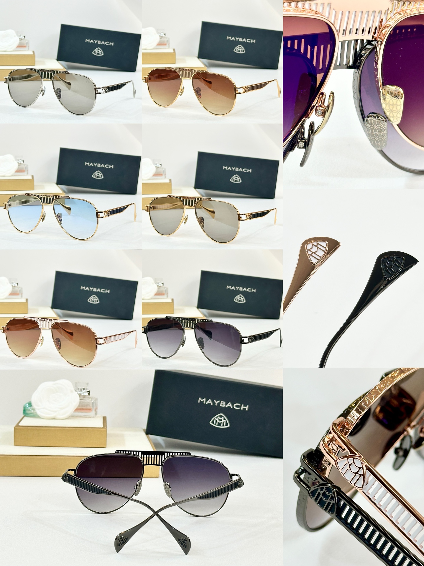 Maybach MOD：Z148 Aviator Sunglasses | Size：58-16-145 - Premium Eye Protection