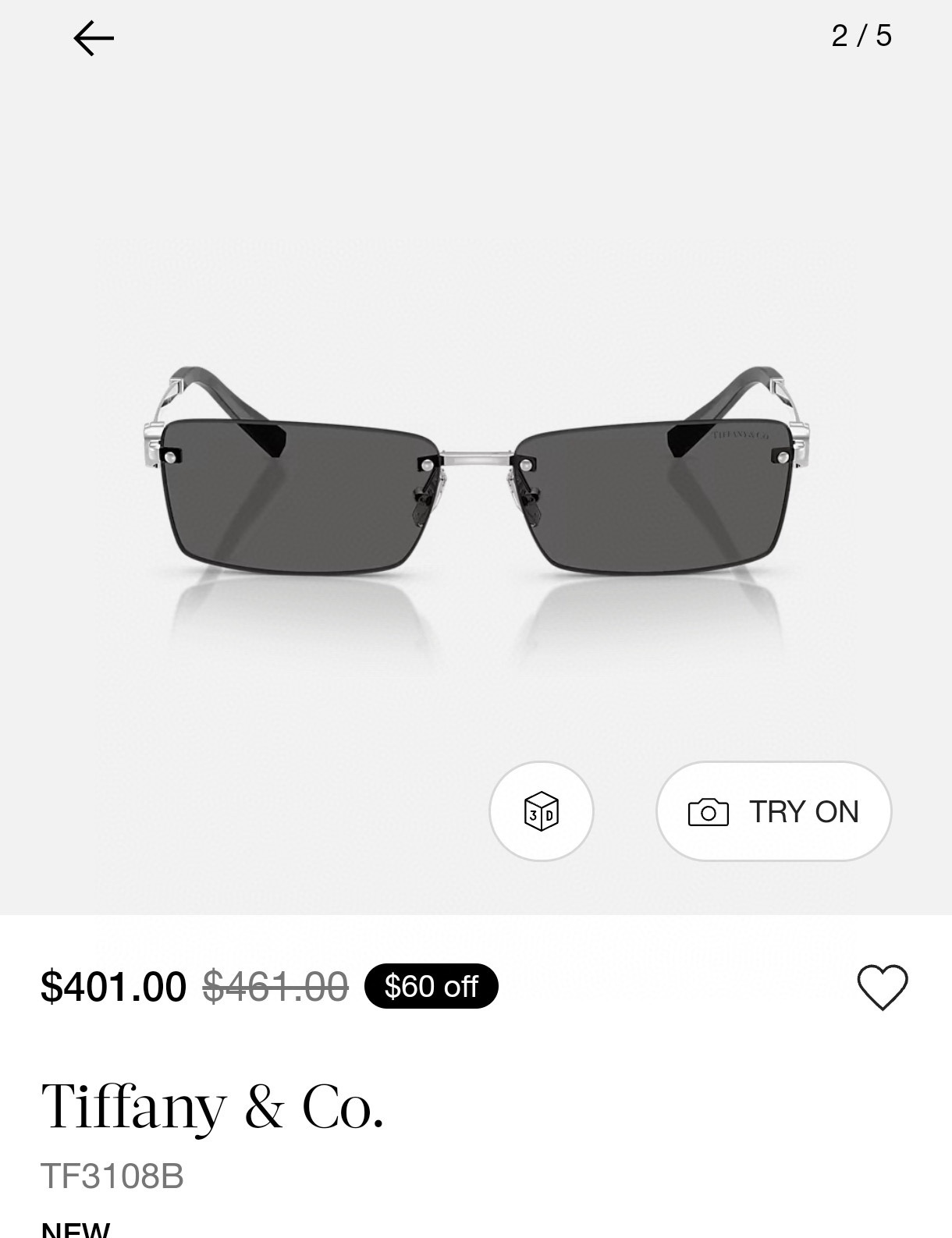  TIFFANY&Co.
MODEL：TF3108B
SIZE：60口17-140
