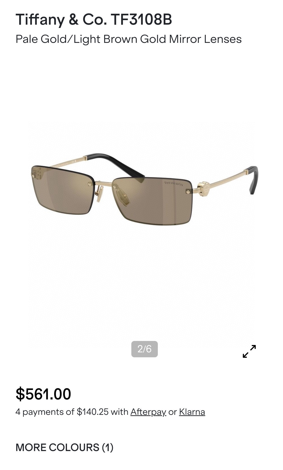  TIFFANY&Co.
MODEL：TF3108B
SIZE：60口17-140
