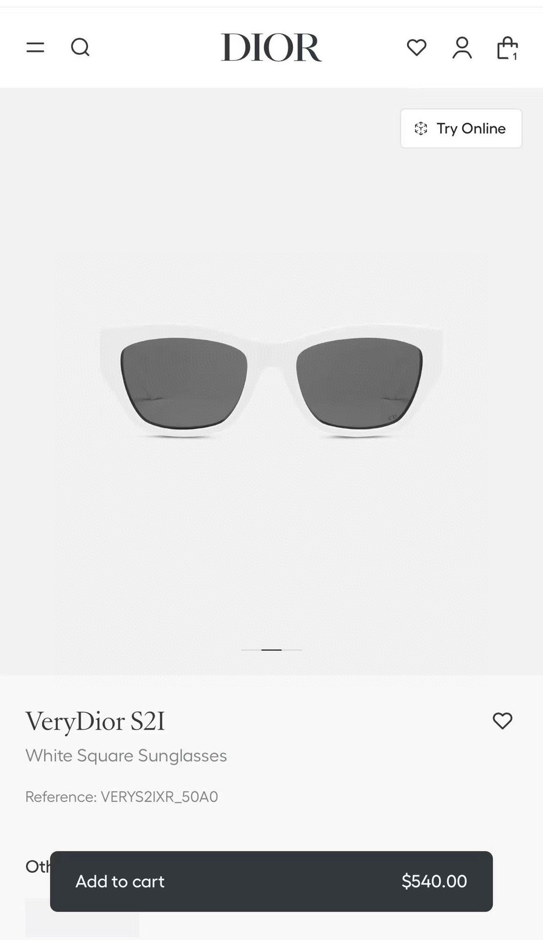  DIOR
MOD：VeryDior S2F
Size：55口19 140
