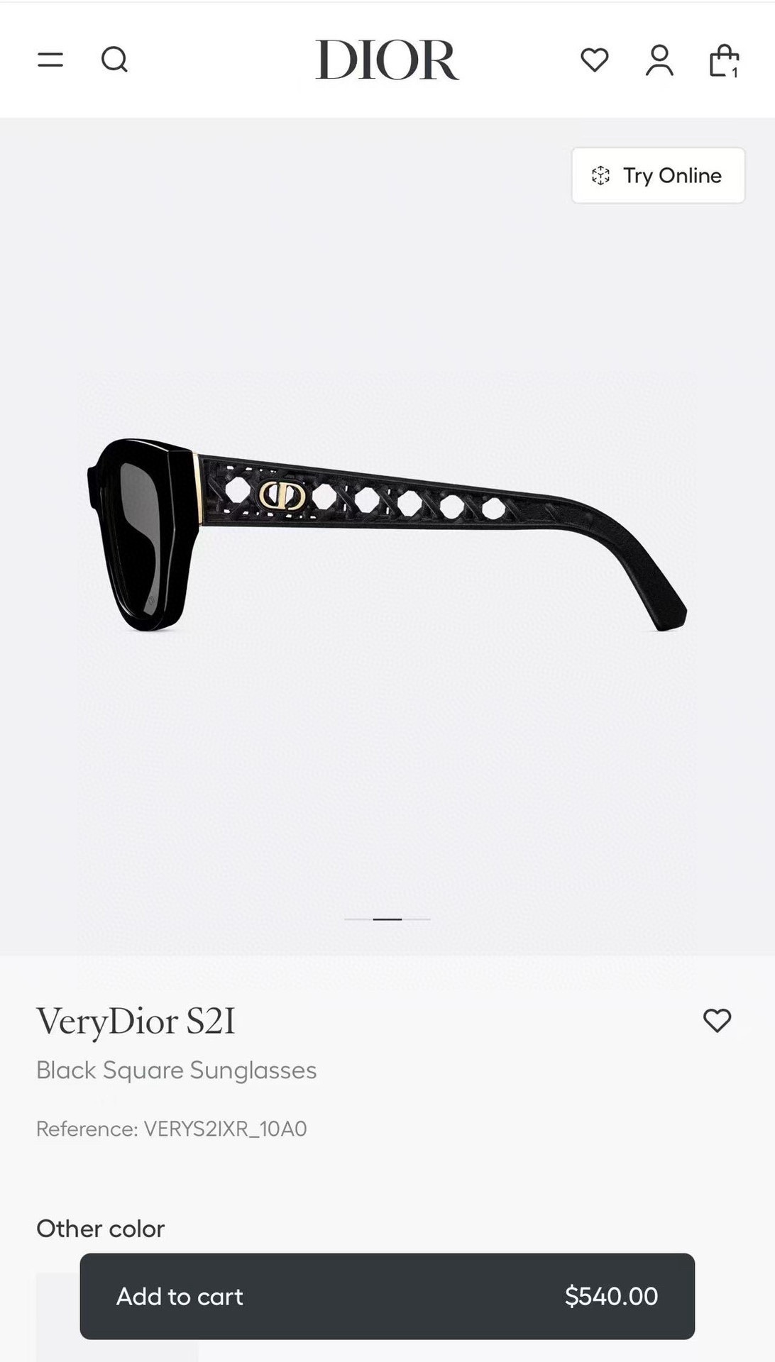  DIOR
MOD：VeryDior S2F
Size：55口19 140
