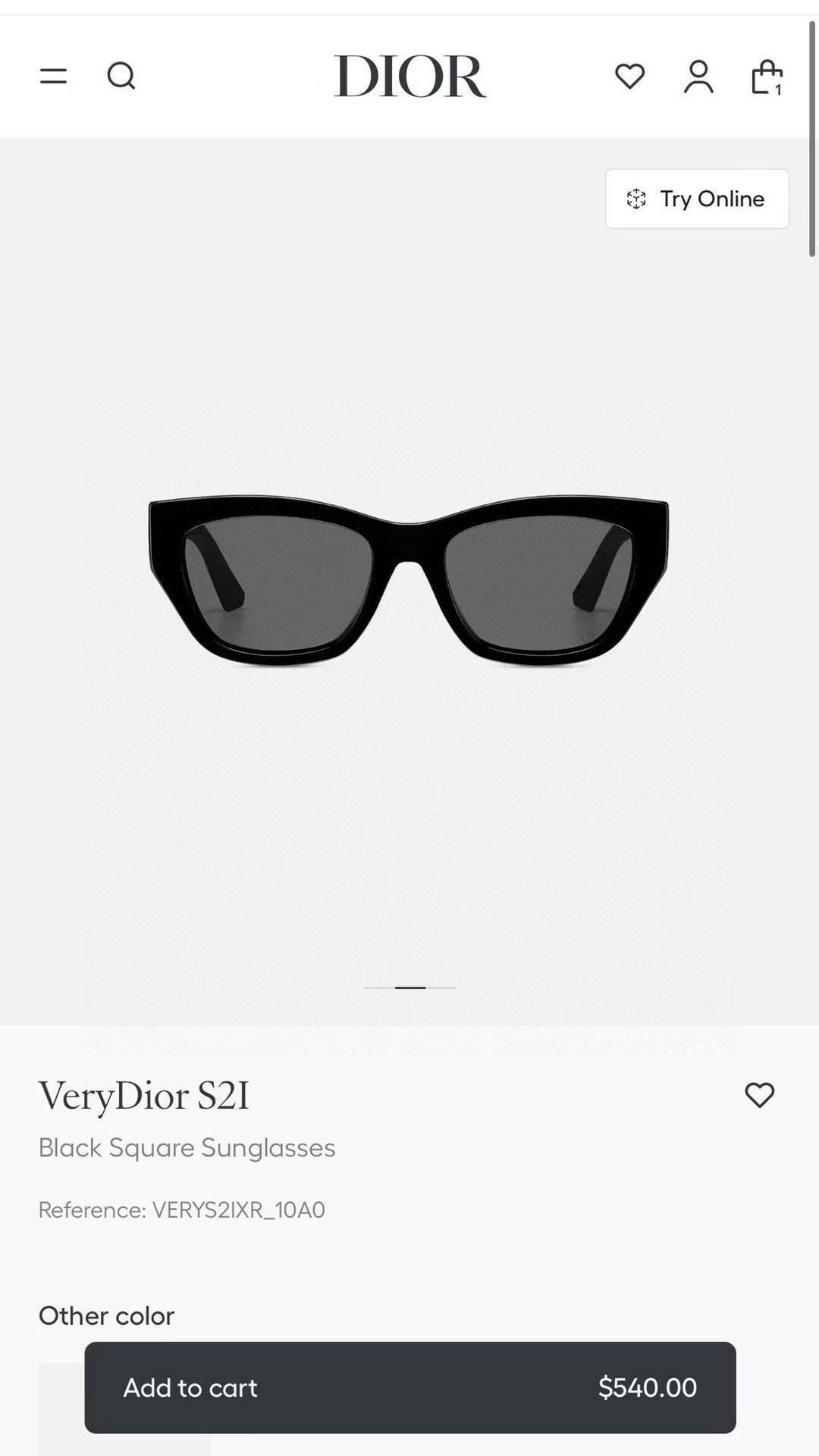  DIOR
MOD：VeryDior S2F
Size：55口19 140

