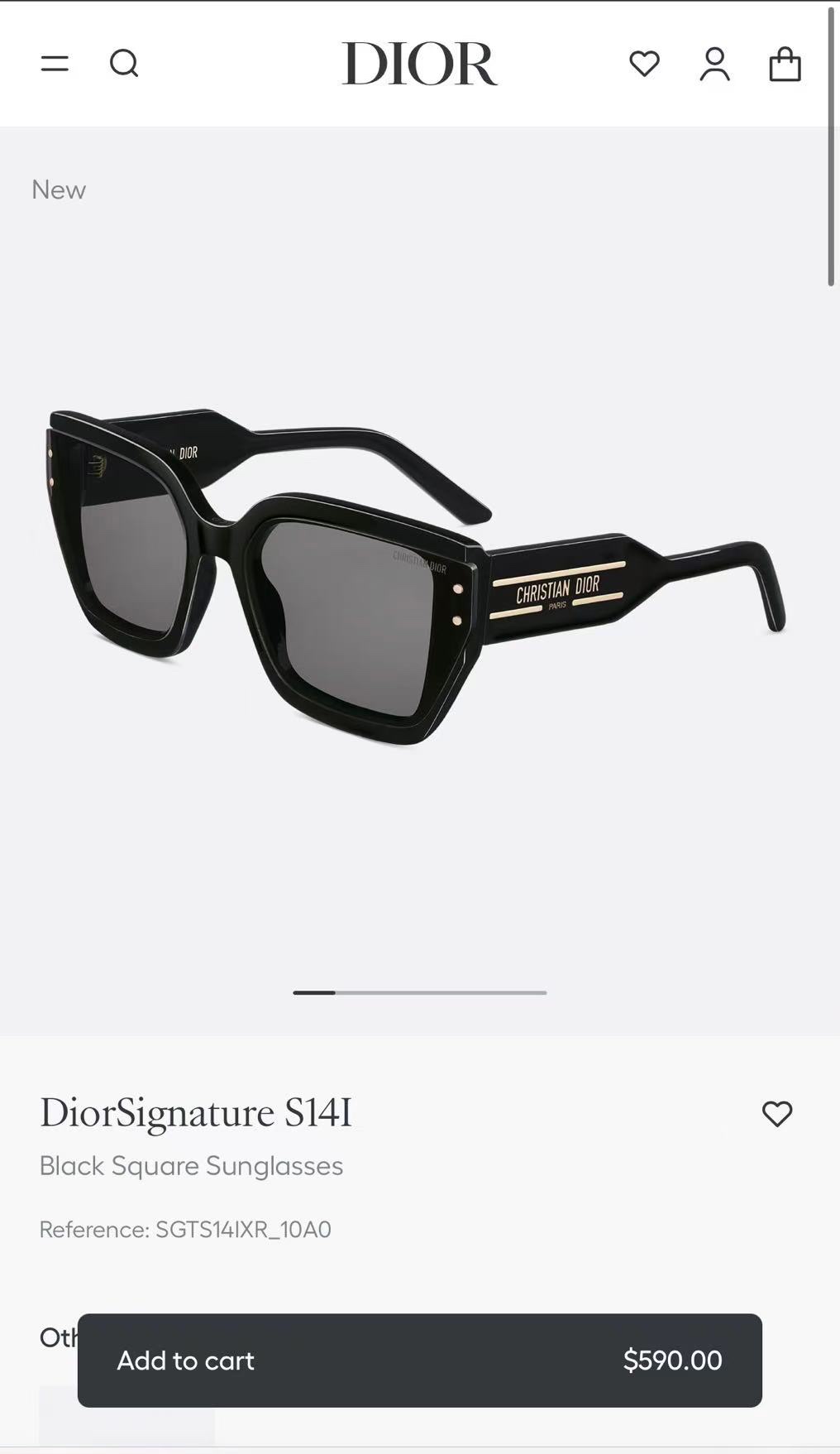  DIOR
MOD：DiorSignatureS14F
Size：66口16 140
