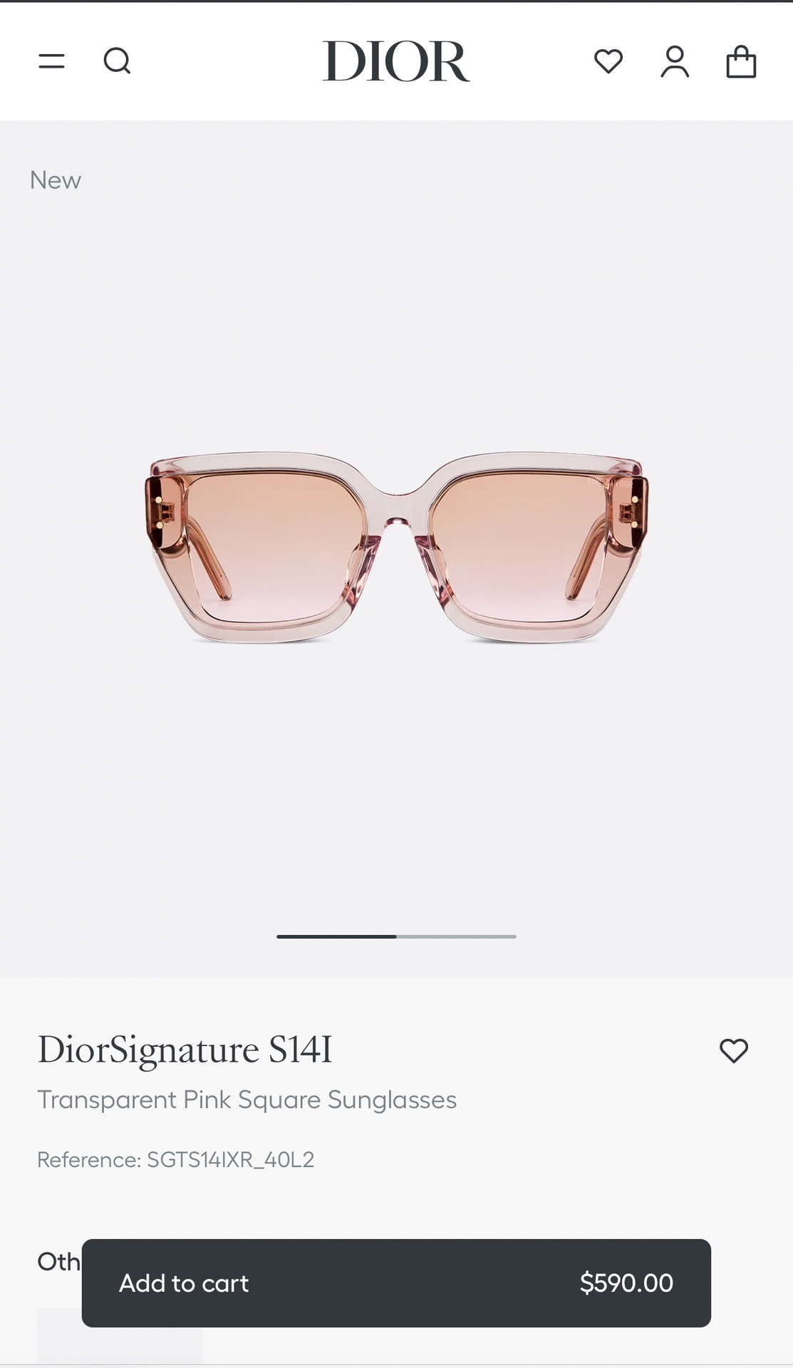  DIOR
MOD：DiorSignatureS14F
Size：66口16 140

