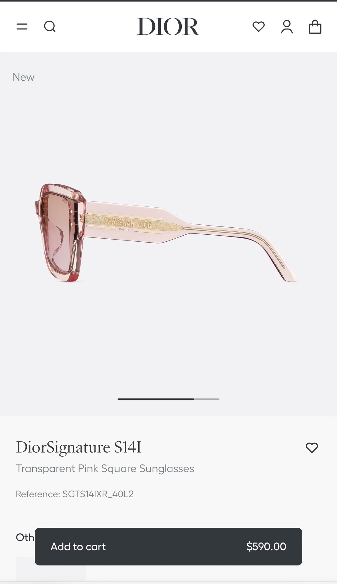  DIOR
MOD：DiorSignatureS14F
Size：66口16 140
