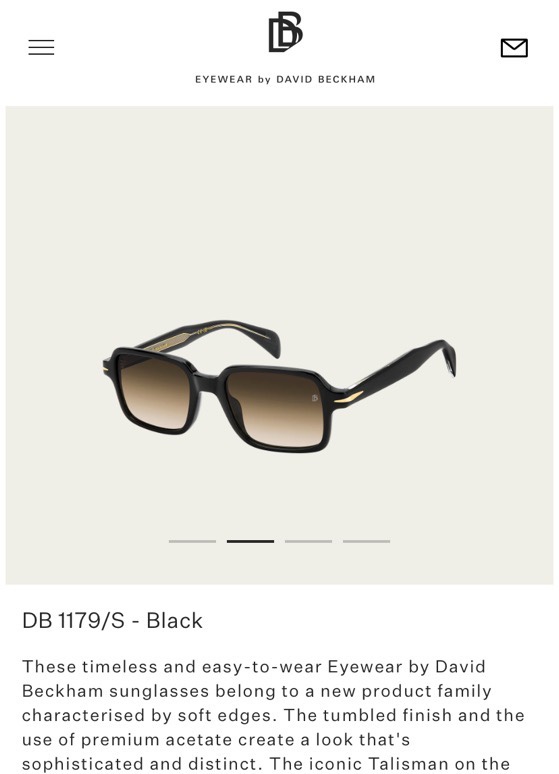  DAVID BECKHAM
MOD：DB 1179/S
Size：51口19 145
