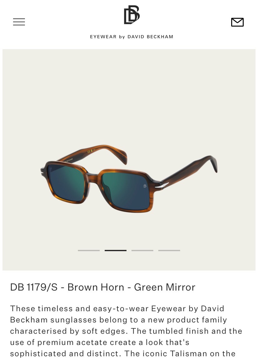  DAVID BECKHAM
MOD：DB 1179/S
Size：51口19 145
