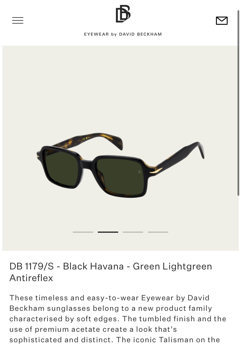  DAVID BECKHAM
MOD：DB 1179/S
Size：51口19 145
