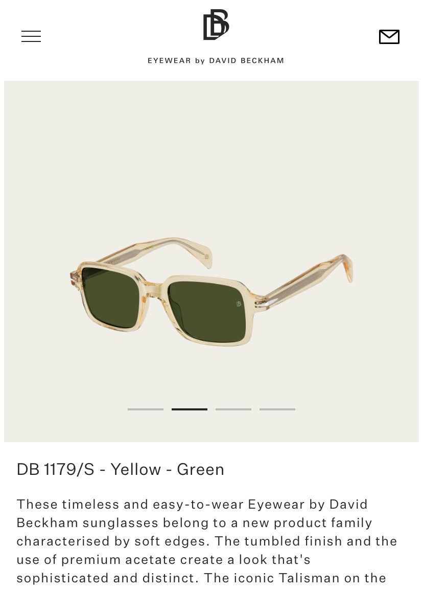  DAVID BECKHAM
MOD：DB 1179/S
Size：51口19 145
