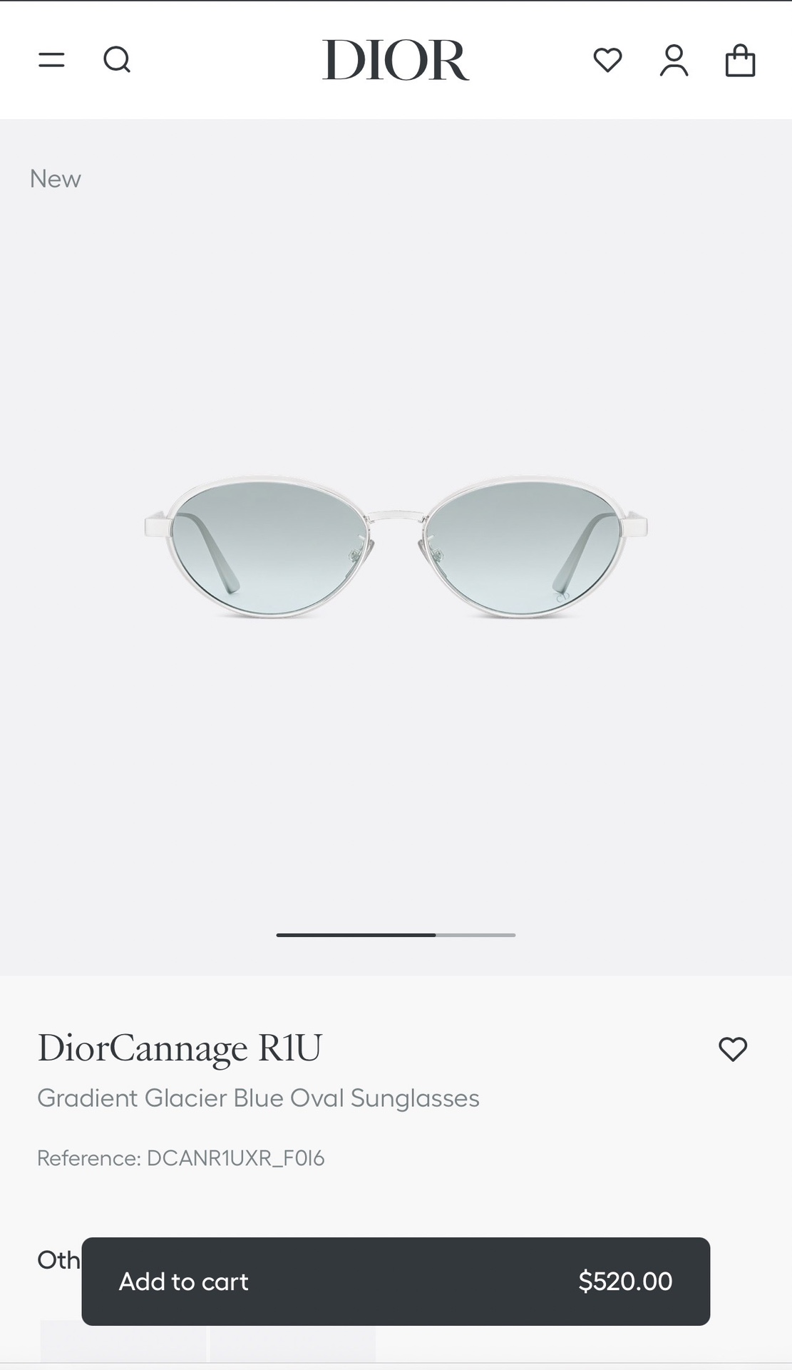  DIOR
MOD：DiorCanngeR1U
Size：53口16 140
