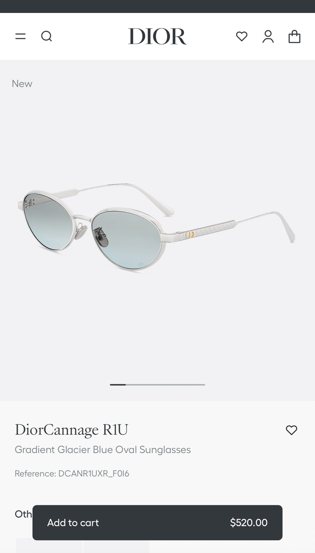 DIOR
MOD：DiorCanngeR1U
Size：53口16 140
