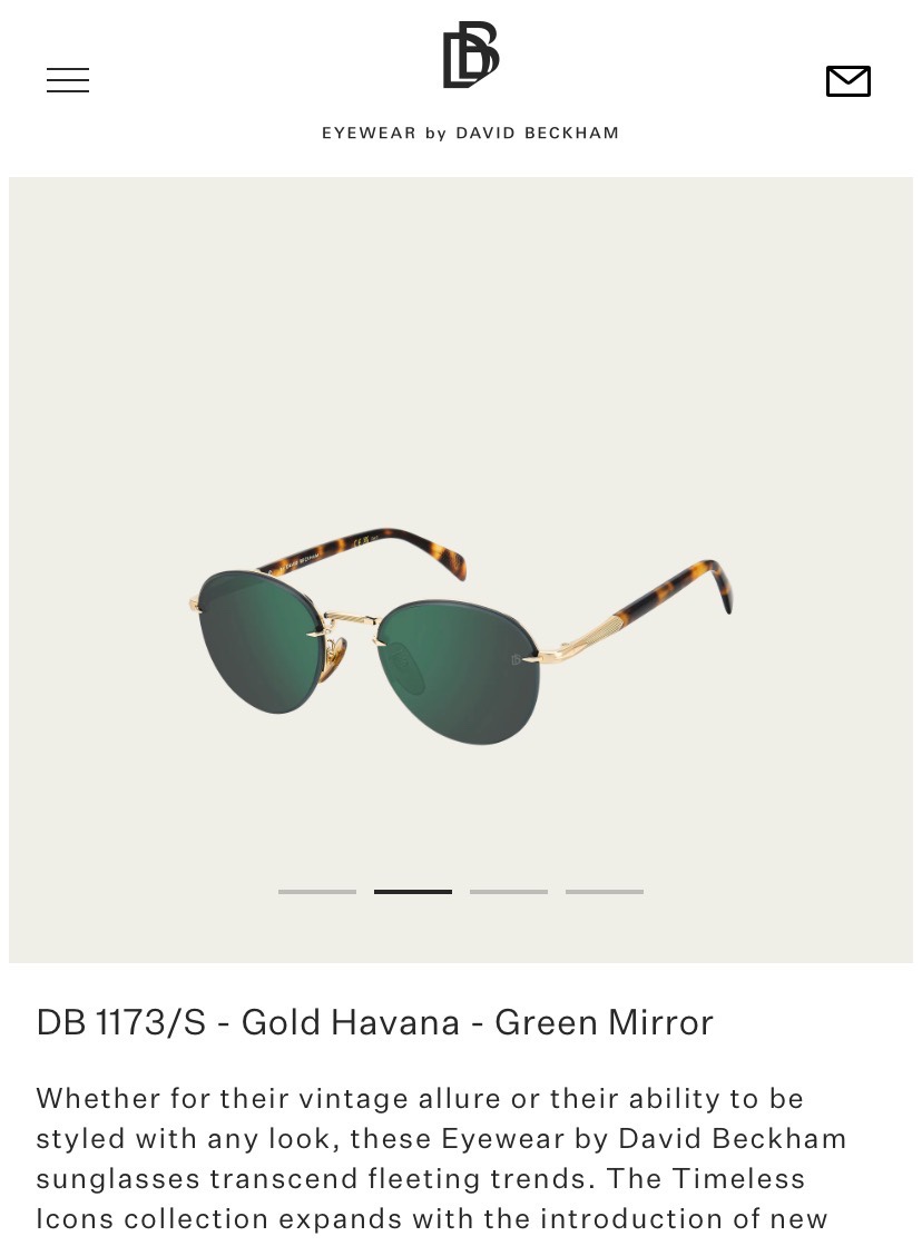  DAVID BECKHAM
MOD：DB 117/S
Size：51口20 145
