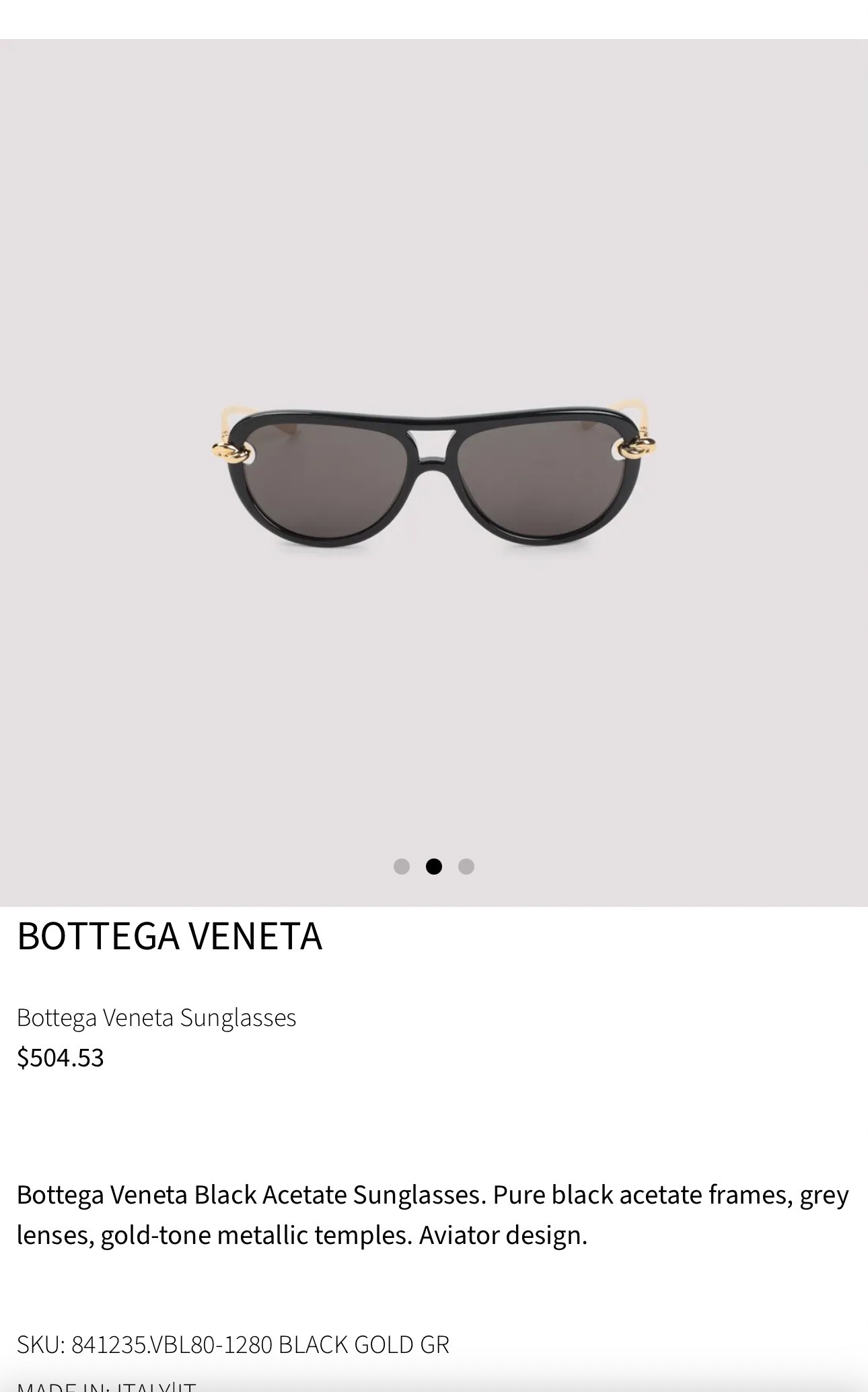 。 Bottega Veneta
MODEL：BV1391S
SIZE：56口16-145
