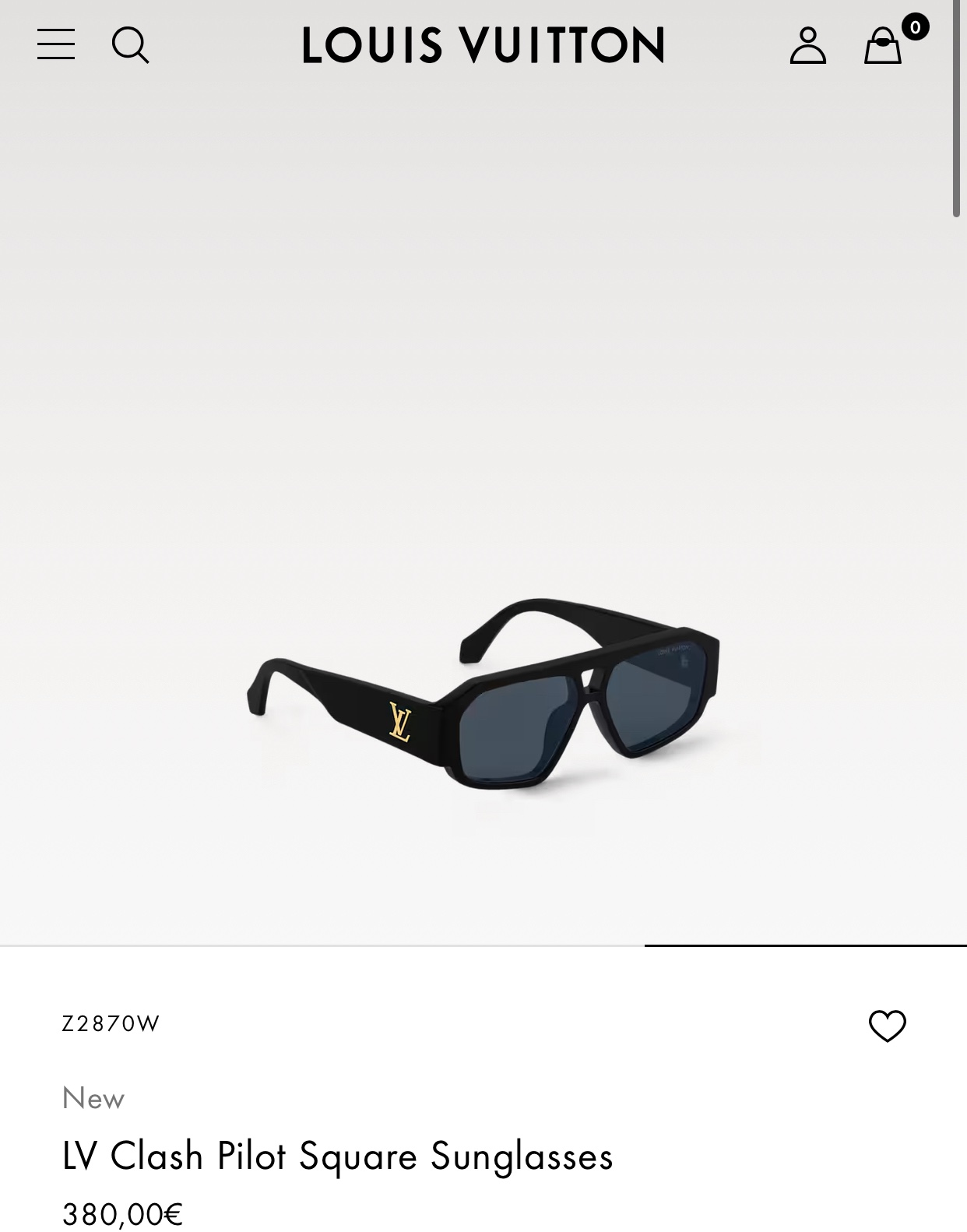 LOUIS VUITTON
MOD：Z2870W
Size：58口14 145
