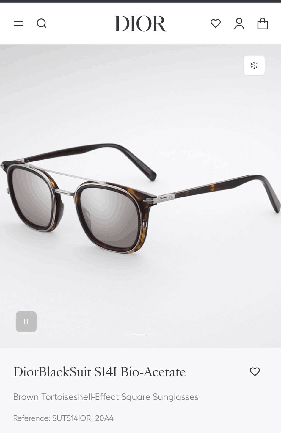  DIOR
MOD：DiorBlackSuitS14F
Size：50口22 145
