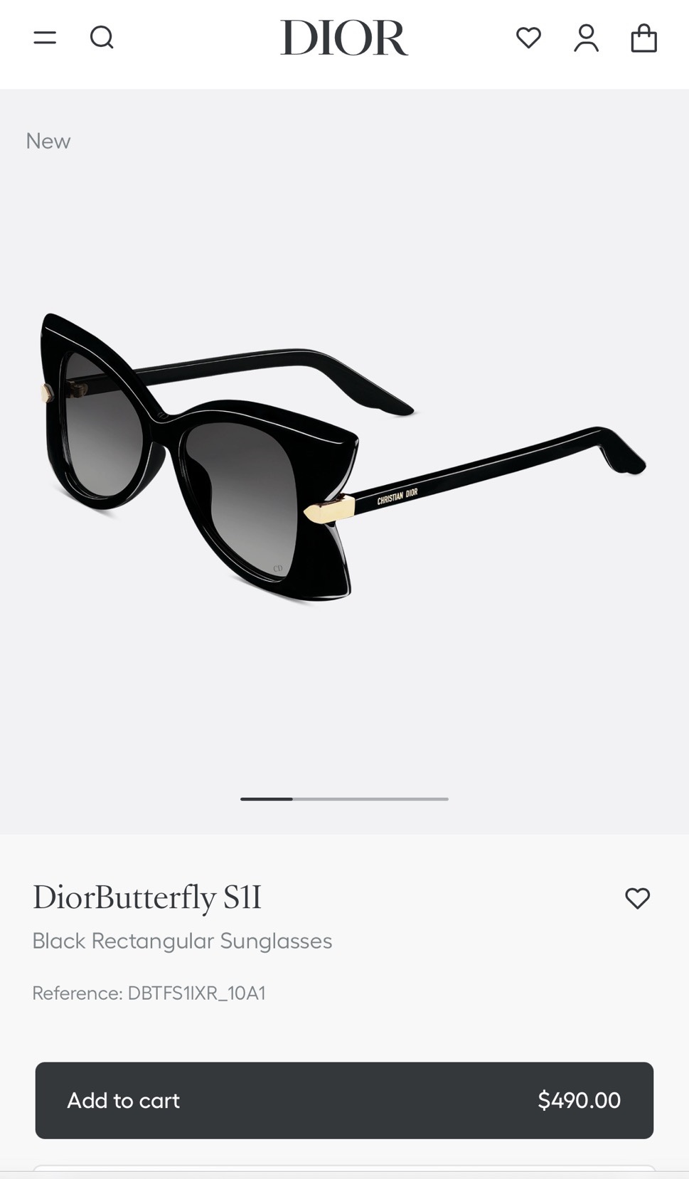  DIOR
MOD：DiorButterfly S11
Size：51口16 145
