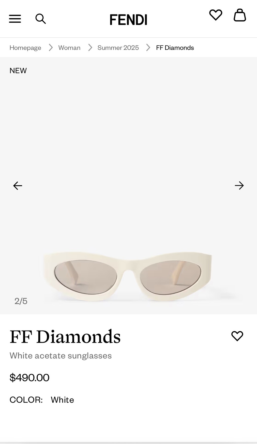  ￼ Fendi*
MOD FE40149U
Size58-19-140
