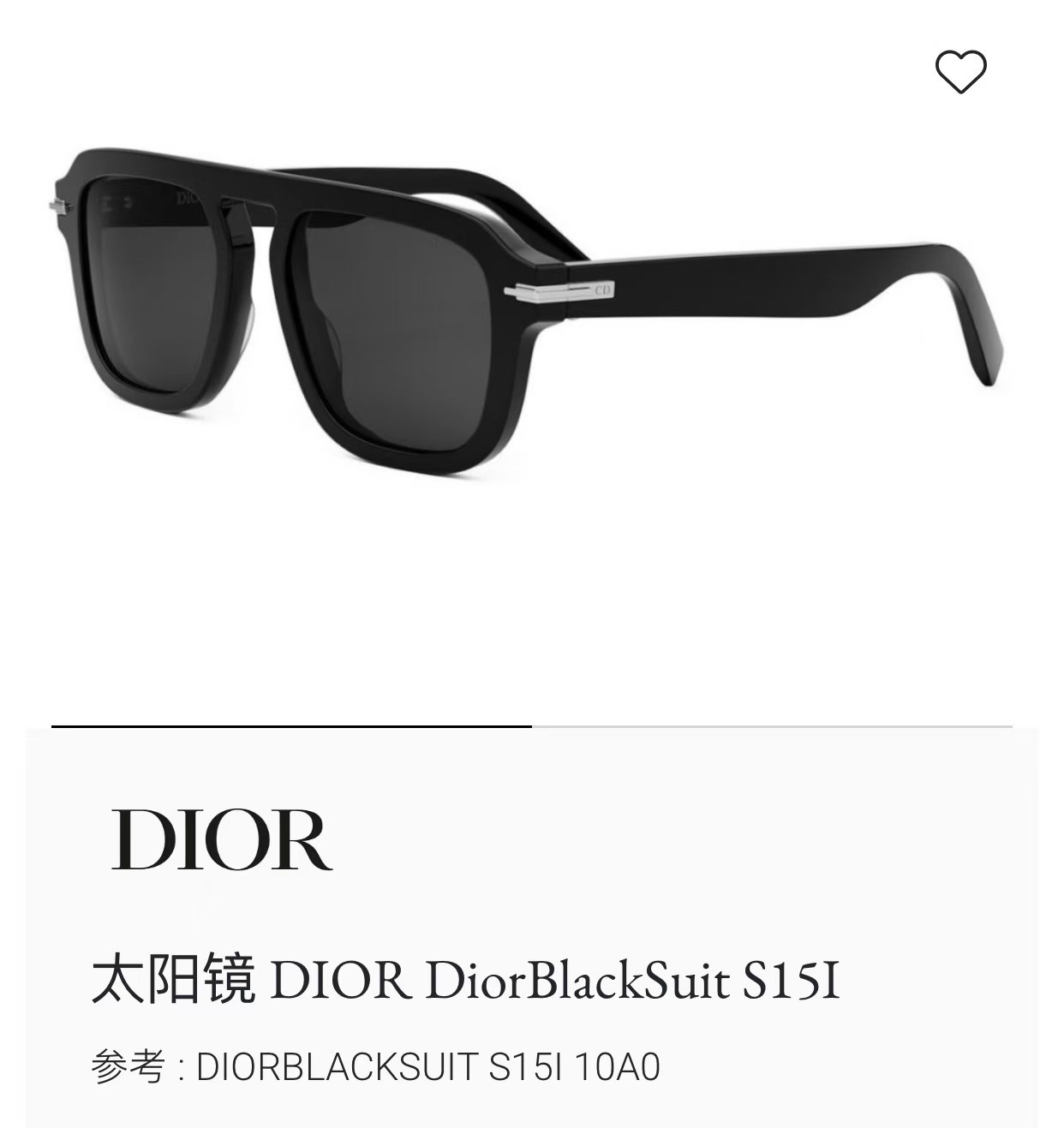  DIOR
MODDior Black Suit S15
Size52口19 145

