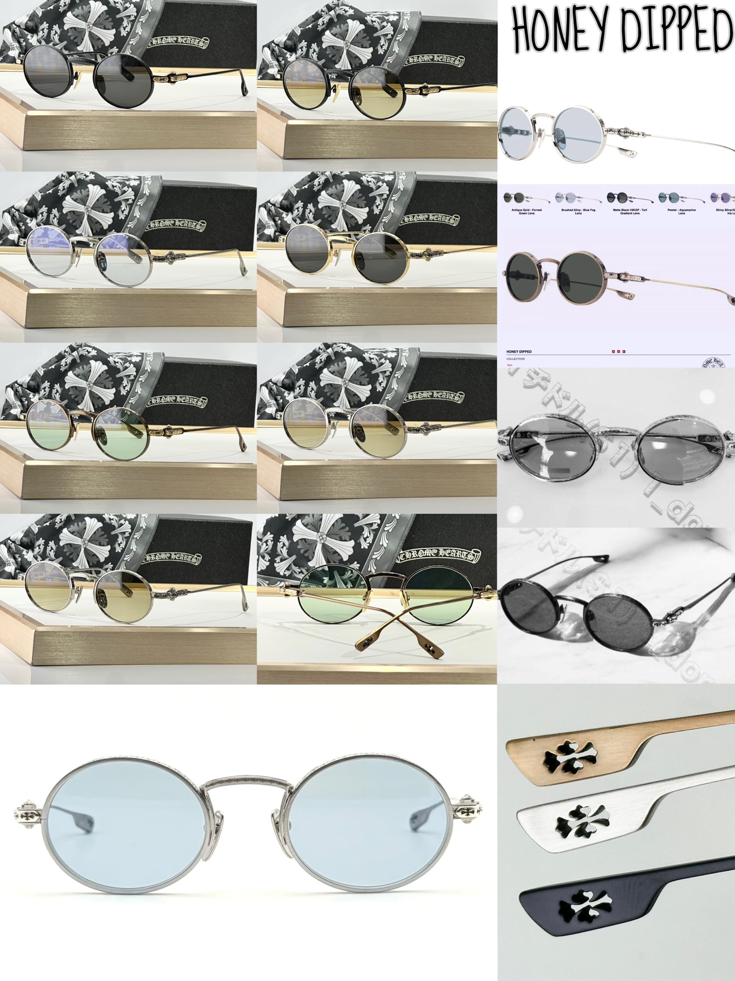 ChromeHearts calidad superior 克罗心 modelo: HONEYDIPPED