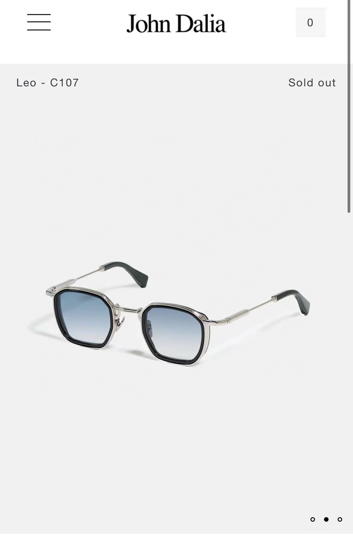 John DaliaMODEL：LEOSIZE：46口25-140盒子另计