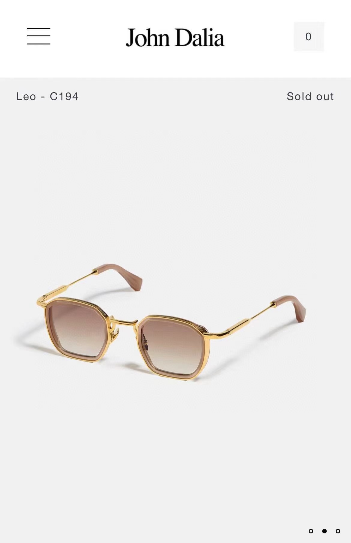 John DaliaMODEL：LEOSIZE：46口25-140盒子另计