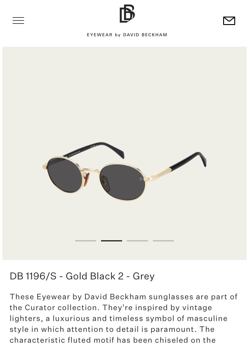 DAVID BECKHAMMOD：DB 1196/SSize：52口22 145