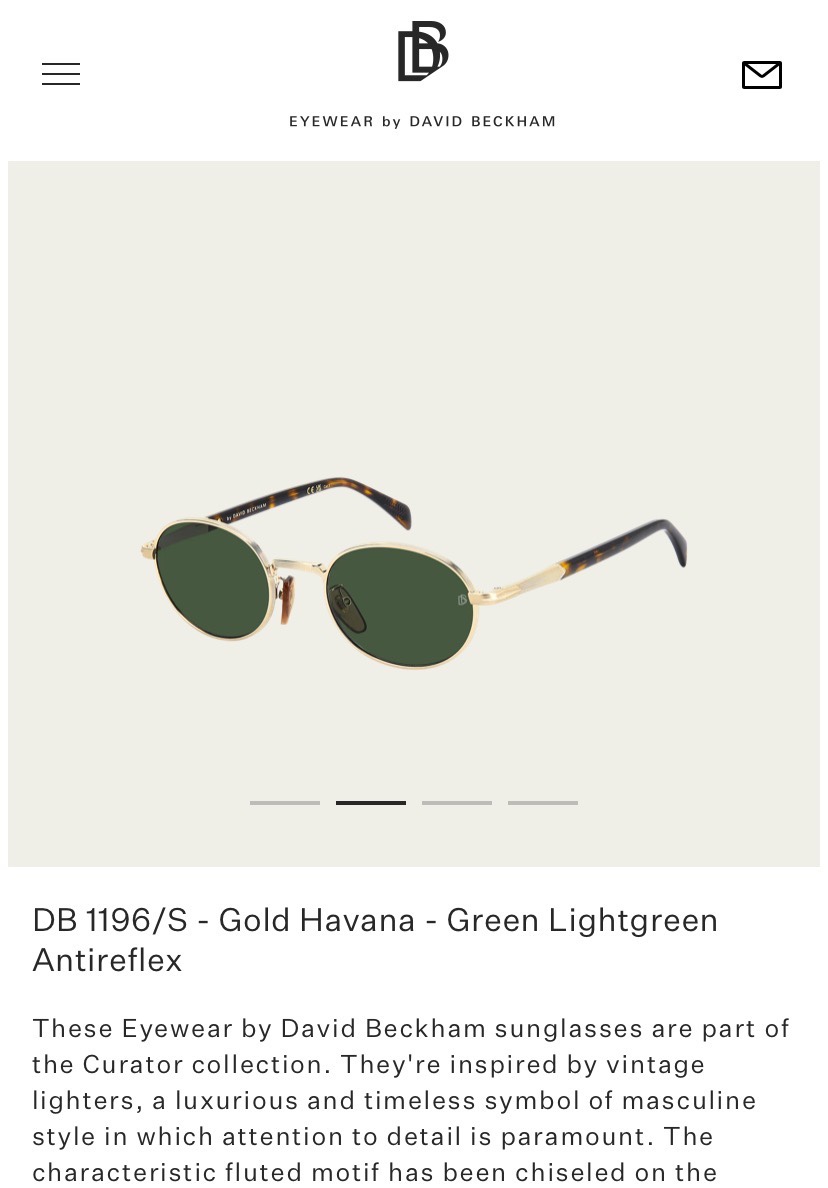 DAVID BECKHAMMOD：DB 1196/SSize：52口22 145