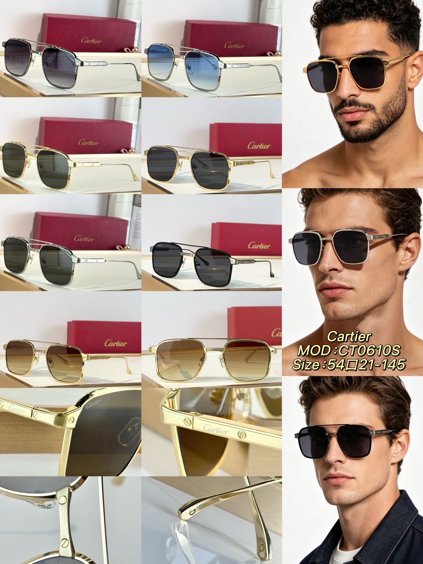 Cartier MOD：CT0610S Size：54口21-145 
