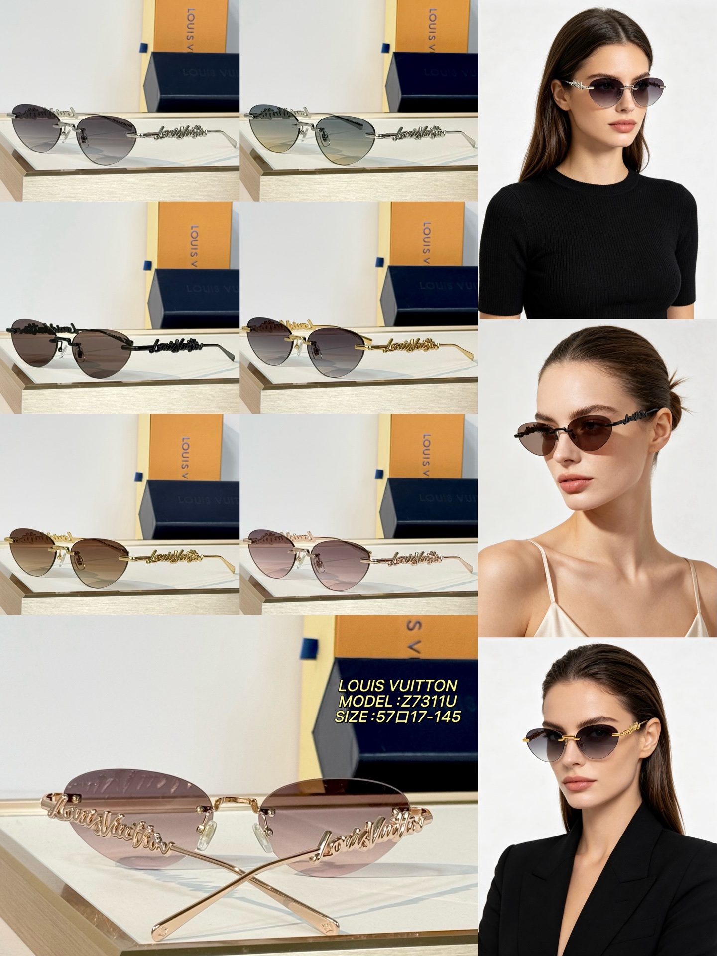 LOUIS VUITTON MODEL：Z7311U SIZE：57口17-145 