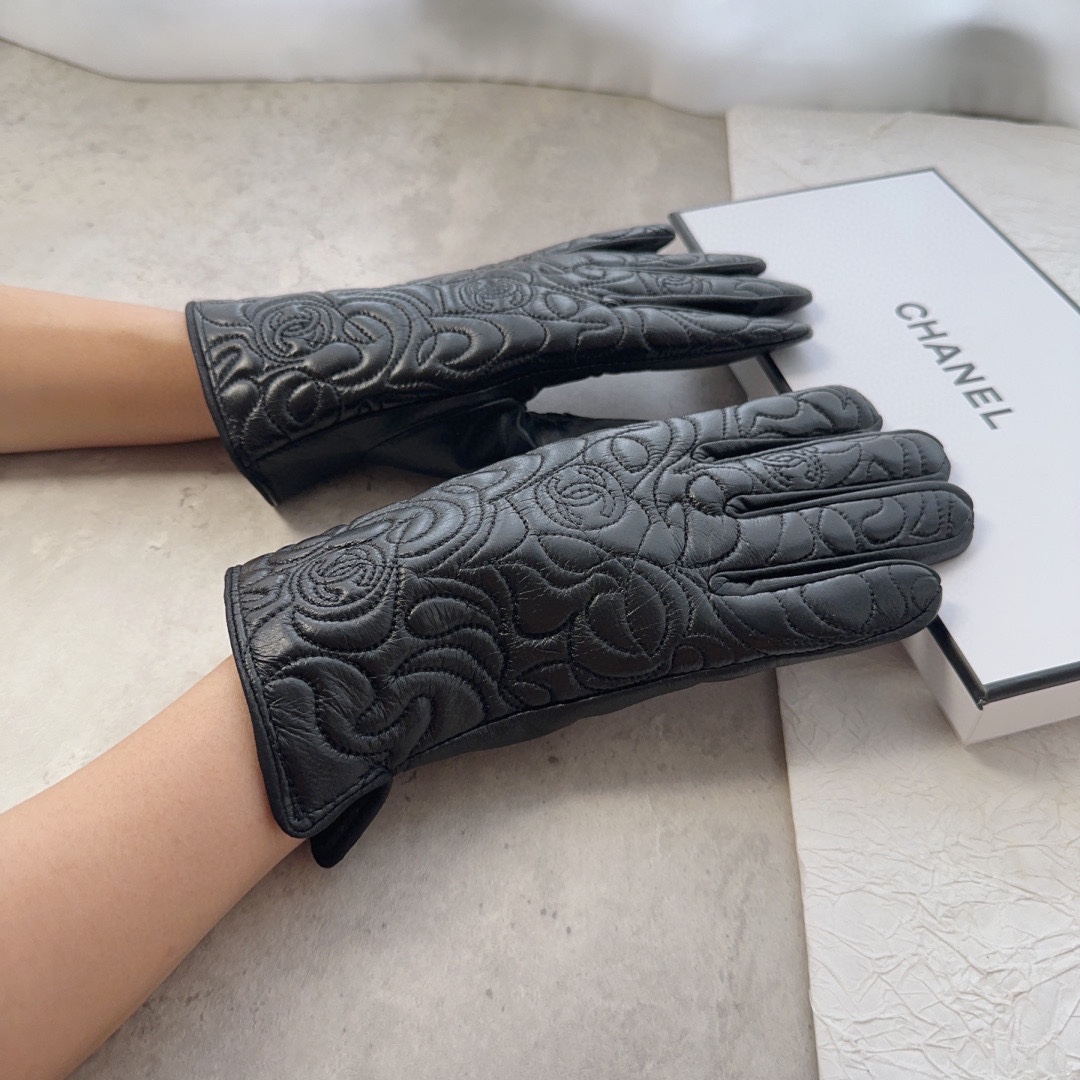 ️香奈儿新款女士手套一级羊皮皮质超薄柔软舒适特显手型质感超群码数均码