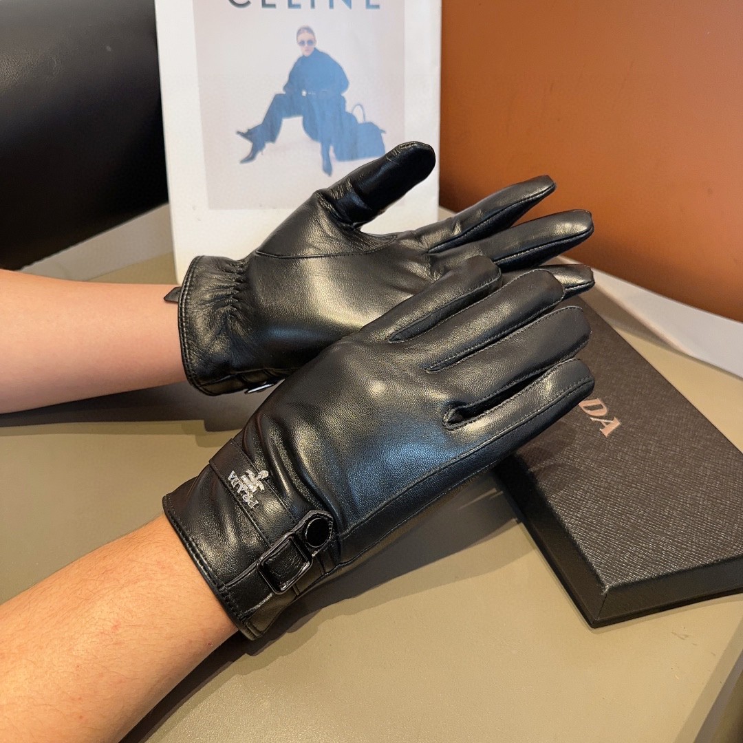 Prada Guantes Hombres Piel de oveja Colección otoño – invierno Fashion