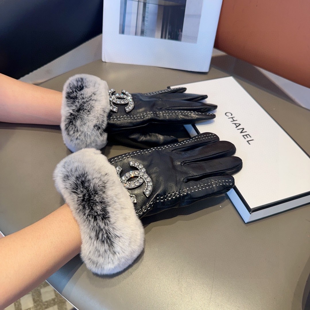 Diseñador de réplica barato
 Chanel Guantes Falso lujo
 Piel oveja Colección otoño – invierno Fashion