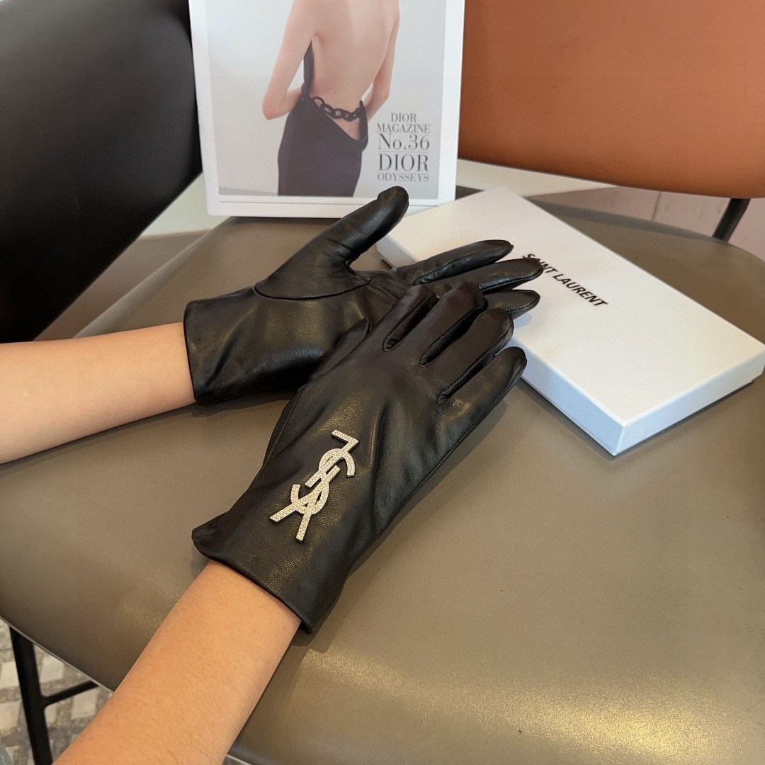 💰275 St. Roland’s lambskin gloves, fashion gloves, warm and velvet in autumn and winter - 图片 2
